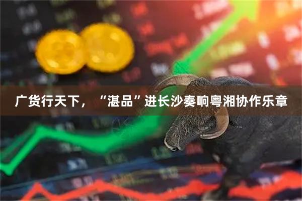 广货行天下， “湛品”进长沙奏响粤湘协作乐章