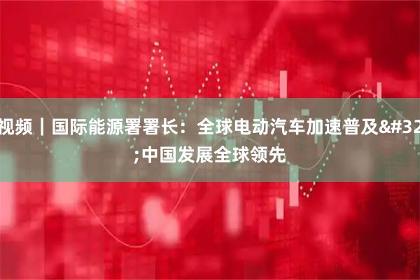 视频｜国际能源署署长：全球电动汽车加速普及 中国发展全球领先