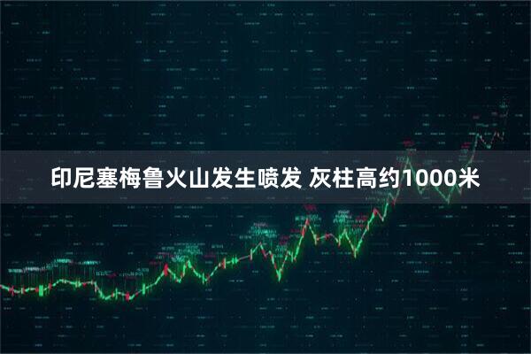 印尼塞梅鲁火山发生喷发 灰柱高约1000米